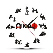 The Seven Virtues of Bushido Eastern Fight Style Aikido Wall Clock Japanese
