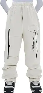 [HIGH EXPERIENCE] Ski Pants Snow Hiking Pants Waterproof Winter Snowboard Pants Warm Windproof for Men Women