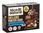 Nice & Natural Deluxe Protein Bars Cookies & Cream Dark Choc 5 Pack 200g