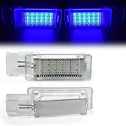 Pizgear 2Pcs LED Footwell Light Luggage Compartment Glove Box Lamps, for Audi, A4 B5 B6 B7 B8 A3 A6 C6 C7 A5 R8 TT Q5 Q3 Q7 A1 A8 S3 RS6 Trunk Interior Lights(Charm Blue 1)