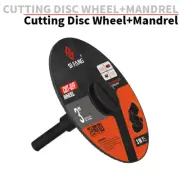 1Pc 75mm Cut Off Wheel With 1/4'' Mounting Mandrel Kit 3in For Die Grinder Tool