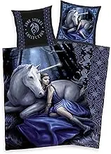 Anne Stokes Unicorn Blue Moon Bed Linen Smooth 135 x 200 cm 100% Cotton Wow All-in-One Outlet 24