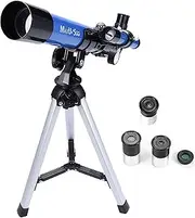 Refractor Telescope 400x40mm with Tripod & Finder Scope Portable Telescope for Kids & Beginners Travel Scope with Moon Mirror Stars & Moon map Included