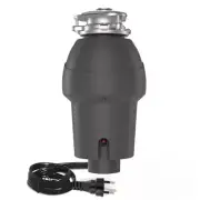Garbage Disposal, 1 HP for Kitchen Sink Quiet with Stopper, Power Cord, Easy Ins