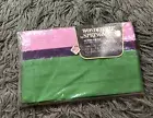 VTG Wondercale Springmaid Twin Flat Sheet Bed Lib Collection NIP Purple Green
