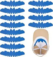 BENECREAT 12 Pcs Blue Baseball Cap Inserts Shapers, 11.5x3.1inch Washable Reusable EVA Foam Hat Liner Inserts, Cap Shaper Support for Baseball Caps & Sun Hats