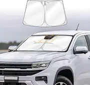 X-CAR WindScreen Sun Shade for Volkswagen Amarok NF Series 2023-Onwards Dual Cab Blocks UV Rays Sun Visor Protector Foldable Sunshade