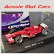 SCALEXTRIC FERRARI F1 04 SCHUMACHER #1 C2676 SLOTCAR 1/32 - New -Display Case