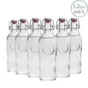 Bormioli Rocco Officina 1825 Serving Bottle Set With Swing Top Lid - 1.2 Litre - Pack Of 12