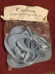 12 Light Blue Shower Curtain Hooks Still n Pkg McGregor