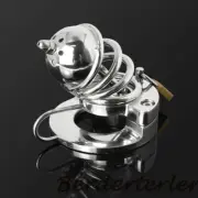 Stainless Steel Ball Stretcher Lock Chastity Cage Chastity Device Belt Lock