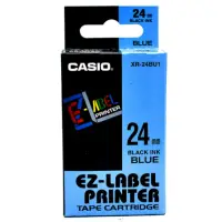 在飛比找momo購物網優惠-【CASIO 卡西歐】標籤機專用色帶-24mm藍底黑字(XR