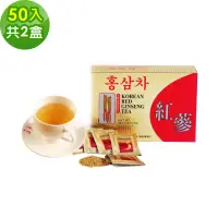 在飛比找momo購物網優惠-【金蔘】6年根韓國高麗紅蔘茶(50包 盒 共2盒)