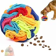 Interactive Dog Toys Snuffle Ball for Dogs - Encourage Natural Foraging Skills, Puzzle Toy Treat Ball for Large Medium Small Dogs - Machine Washable