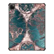 iPad Pro 12.9-inch (5th/6th gen) iPad Impact Case Antique World Map by Nature Magick - Rose Gold Pink + Turquoise