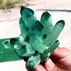 397G Newly discovered green phantom quartz crystal cluster mineral sample