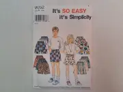 Simplicity Pattern - Girl' and Boys' Shorts (7-14) #9052 - Uncut