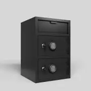 Double-door Tipping Cabinet Digital Depository Electronic Code Lock Depository