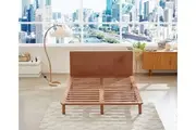 Bondi Solid Pinewood Bed Frame in Walnut - King Single