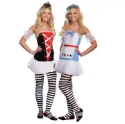Tea for Two Alice in Wonderland Costume Kids XS (10-12)
