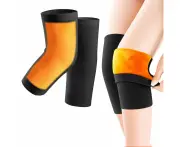 Pair of Knee Pads Thicken Fleece Lined Knee Warmers Black - 2XL