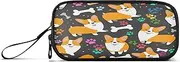 RPLIFE Cute Cartoon Dogs Poses Pencil and Pen Pouch, Pencil Bag with Compartments, Multi Pocket Pencil Case