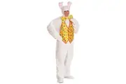 Easter Bunny Rabbit Hare Animal Deluxe Mascot Plush Adult Mens Costume STD
