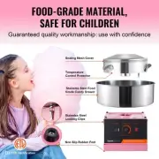 Electric 1000W Commercial Candy Floss Maker with Stainless Steel Bowl - Pink