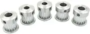 50pcs 16 Teeth T2.5 Timing Pulley Bore 5/6/6.35/8mm Fit W= 6mm T2.5 Timing Belt 16T 16Teeth T2.5 Pulley for 3D Printer CNC(6.35mm)