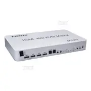 4K 60Hz HDMI Matrix Switch HDMI 4x2 KVM Matrix Supports Keyboard Mouse Speaker