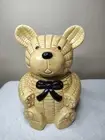 Honeycomb -Corncob Pattern Bear Cookie Jar