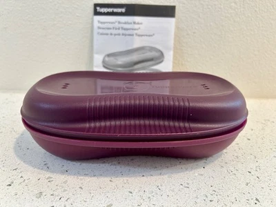 TUPPERWARE Breakfast Maker - Purple 4-Pc Microwave Egg / Omelet Maker w/Vent Cvr