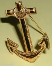 Anchor Insignia Midshipman and Aviation Cadet Garrison Cap 1970 original box b17