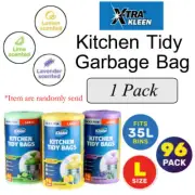 Bin Liner Kitchen Tidy Garbage Bag 35L 58cm x 71cm 96pk Large