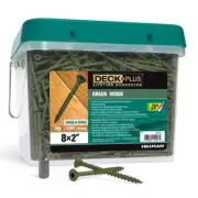 Deck Plus 48707 Steel Green Star Flat Head Composite Deck Screw #8 x 2 L in.