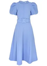 Rebecca Vallance Juliana Belted Midi Dress - Light Blue - 8 (UK8 / S) 8 (UK8 / S)