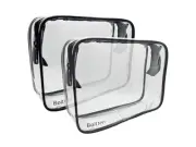 TSA Approved Clear Toiletry Bag 2-Pack, Quart Size Travel Cosmetic & Makeup