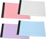 Angoily 4 Tearable Legal Notepad Wide Ruled Writing Memo Pad for Work and Study Portable Lined Notebooks with Decorative Design for Students and Professionals