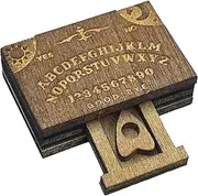 Ouija Spirit Board Game - Miniature Spirits Board with Drawer, Spirit Talking Boards, Tiny Wooden Halloween Landscape Decoration for Home Family Friends