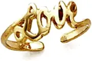 [JewelryWeb] 14k Yellow Gold Love toe ring-toe ring for Women