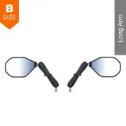 RAM Long Arm M10-1.25 Left & Right Tough Mirror Kit 1" Ball