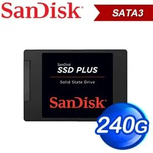 SanDisk SSD Plus 240G 2.5吋 SATA SSD固態硬碟(讀:530M/寫:440M/TLC)