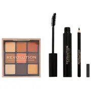 Into The Bronze Set Makeup Revolution: Ultimate Desire Palette IntoThe Bronze 9 Shades 81 g + Waterproof Mascara Black 8 g + Black Eyeliner 1 g