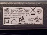 GENUINE 3COM 3C10444US DSA-15P-24 US 240120 SWITCHING POWER ADAPTER 24V 0.5A