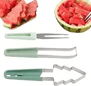 Watermelon Cutter Slicer Tool | Small Watermelon Fork | Kitchen Gadgets, Cantaloupe Mold, Pineapple Ballers, Fruit Cutting Tools for Outdoor Beach Camping