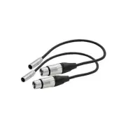 Kondor Blue FN-4SEN-MFKO-Bk 16 Inch Mini XLR Male to XLR Female Audio Cable, 2 P