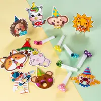 在飛比找ETMall東森購物網優惠-可愛小動物口哨十個裝烘焙蛋糕裝飾裝扮擺件拍照道具兒童生日配件