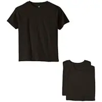 在飛比找ETMall東森購物網優惠-Hanes 2018男孩學生舒適柔軟棉黑色短袖ㄒ恤3件組