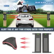 Solar Beam Motion Sensor Driveway Alarm System 1000M Wireless Home Security Tool
