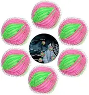 AIMALL 6PCS Wash Ball Grabbing For EA Lint Laundry Hair Cleaning Fluff Washing Machine, Reusable Pet Hair Remover, Anti-Tangle, Non-Toxic ABS Material